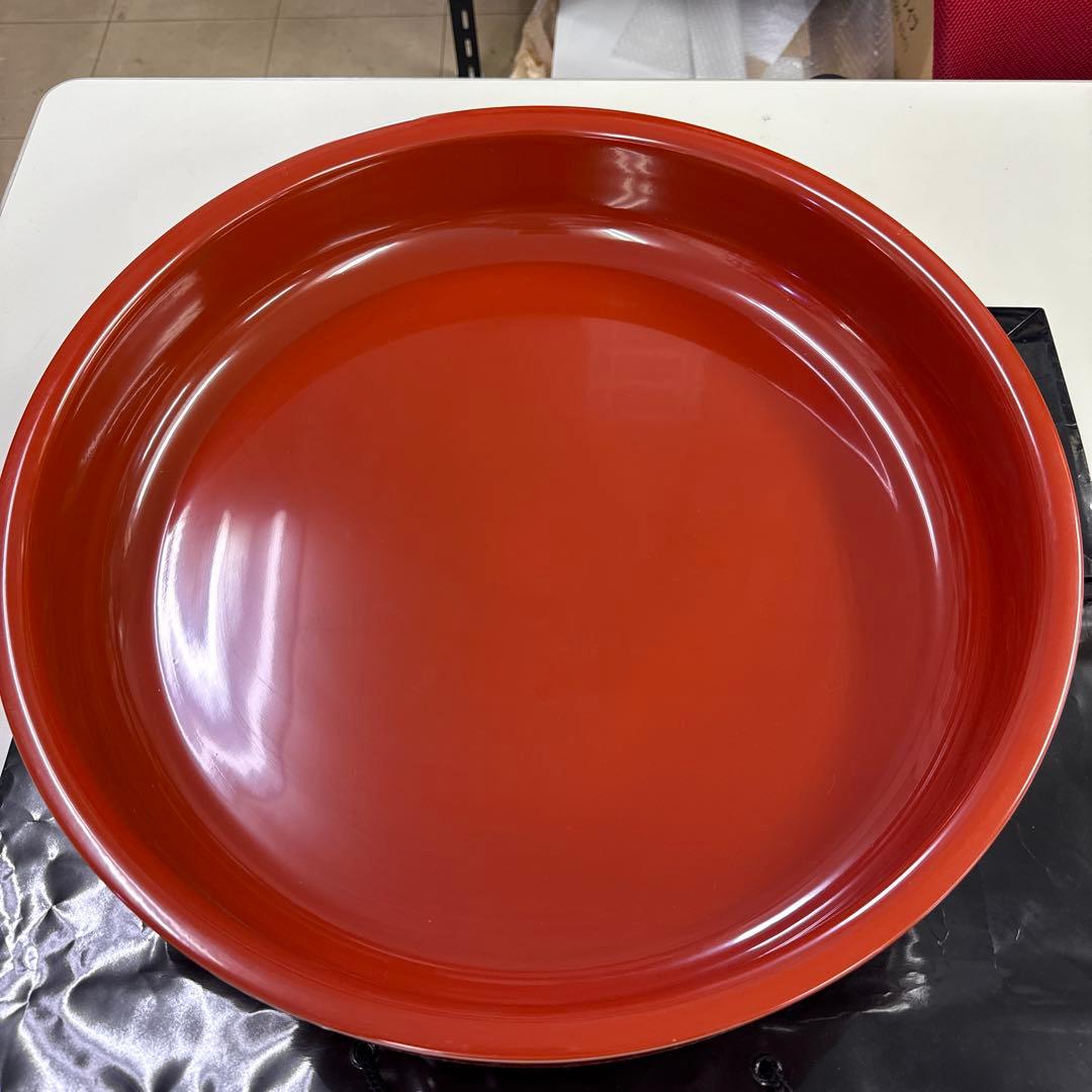 HIROKO KOSHINO（ヒロココシノ）漆器 大鉢 朱色 丸盆