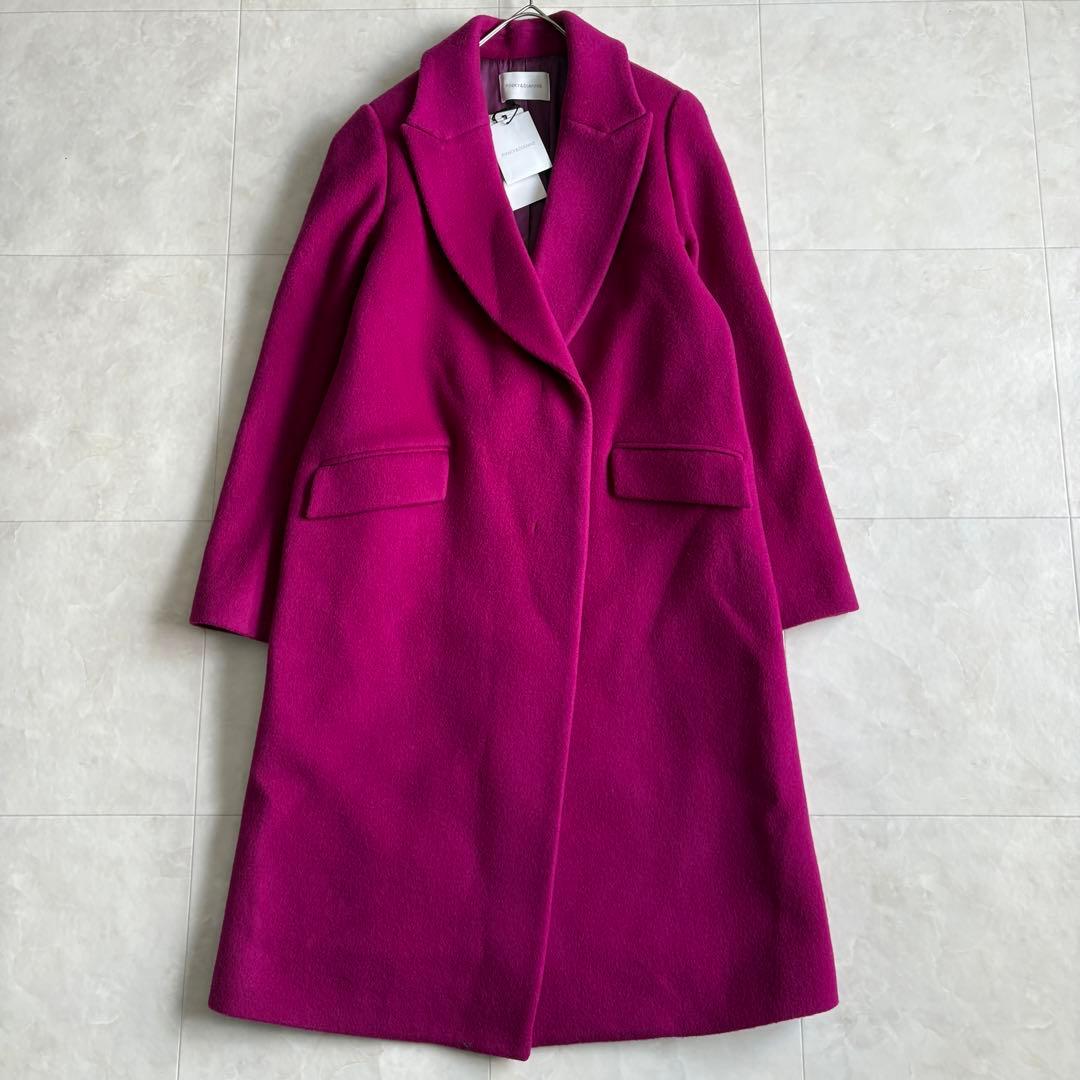 新品タグ付✨PINKY&DIANNE Wビーバーチェスターコート ピンク38