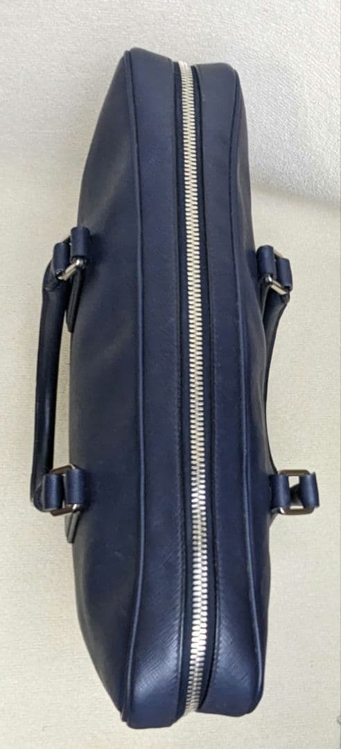 PRADA プラダ ビジネスバッグ サフィアーノレザー 紺 A4収納可