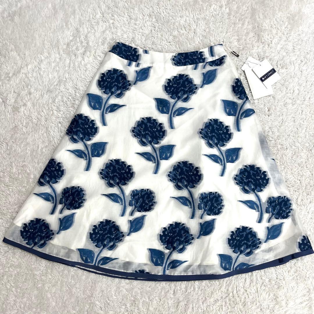 ✨新品タグ付✨エムズグレイシー フレアスカート 花柄 総柄