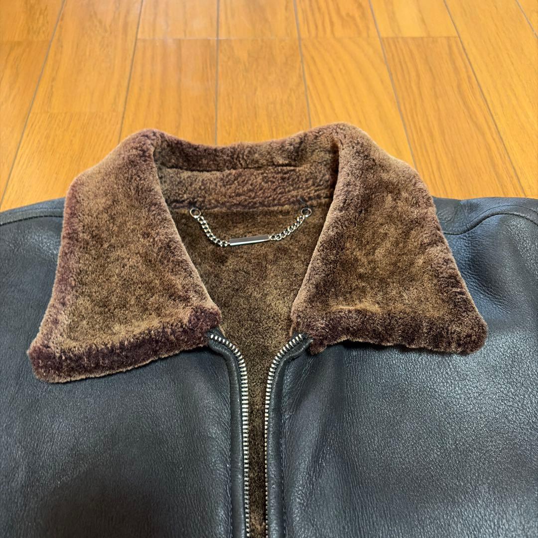 【値下げ】エルメネジルドゼニアのムートンコート　ブラック　イタリア製