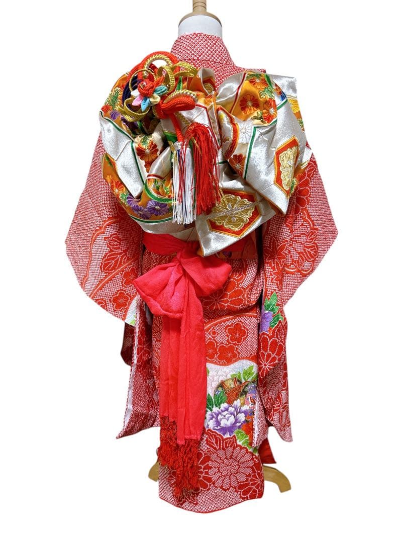 人気の鹿の子♡七五三　7歳　女の子　セット　一式　赤系