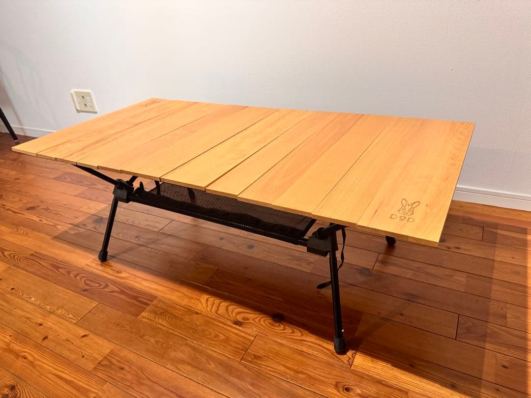 DOD キャナリーテーブル L 折りたたみテーブル アウトドア 高さ調整可能