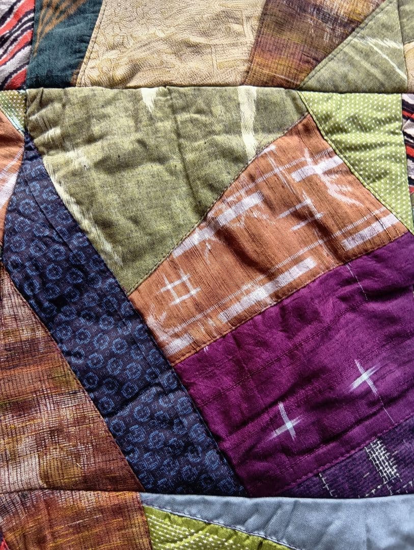 着物リメイク、キルトパッチワークマット