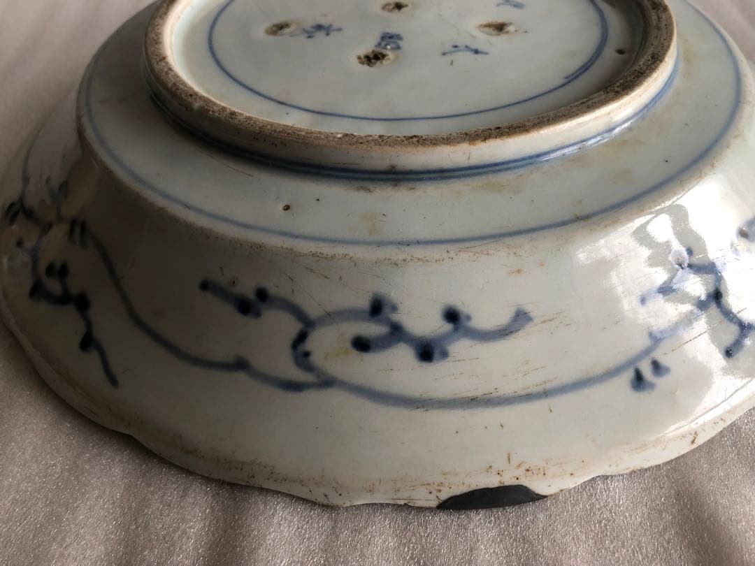 古伊万里　飾り皿　直径29cm　伊万里　染付　時代物26A3