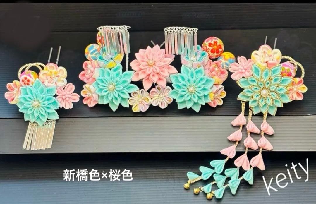 Hana⚘週末受取遅れますさま専用 七五三髪飾りセット 7-28