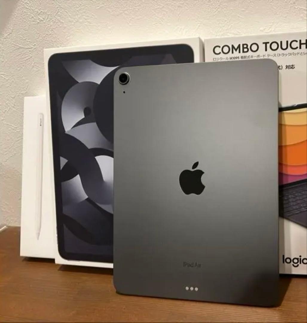 iPad Air 第5世代 Apple Pencil Logicoolケース付き