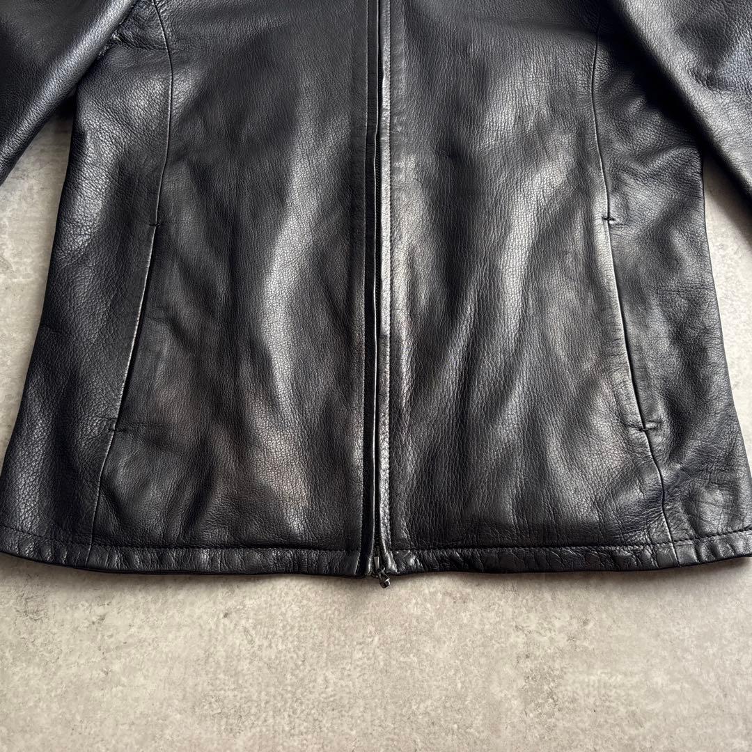 極美品■カズユキクマガイ アタッチメント【M】ディアスキン ライダースジャケット