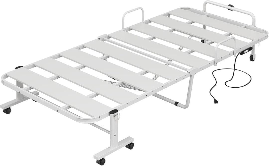 LunarLight 折りたたみベッド シングル ホワイト 幅97.5