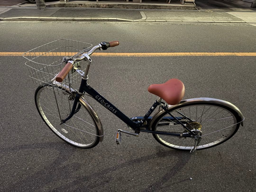 154 自転車 大阪市 【引取り限定】 27インチ 美品 変速付き