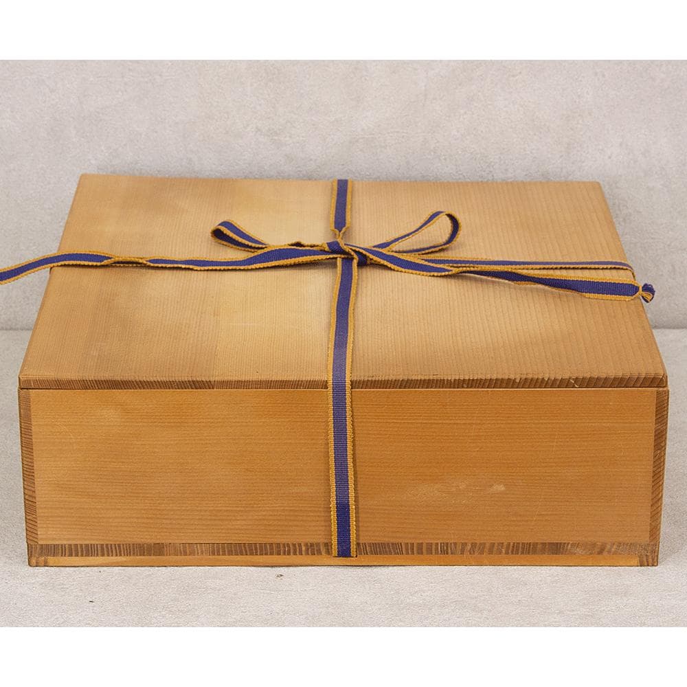 河井久 飾り皿 大皿「花紋鉢」直径34.1cm 共箱 河井寛次郎・河井武一に師事