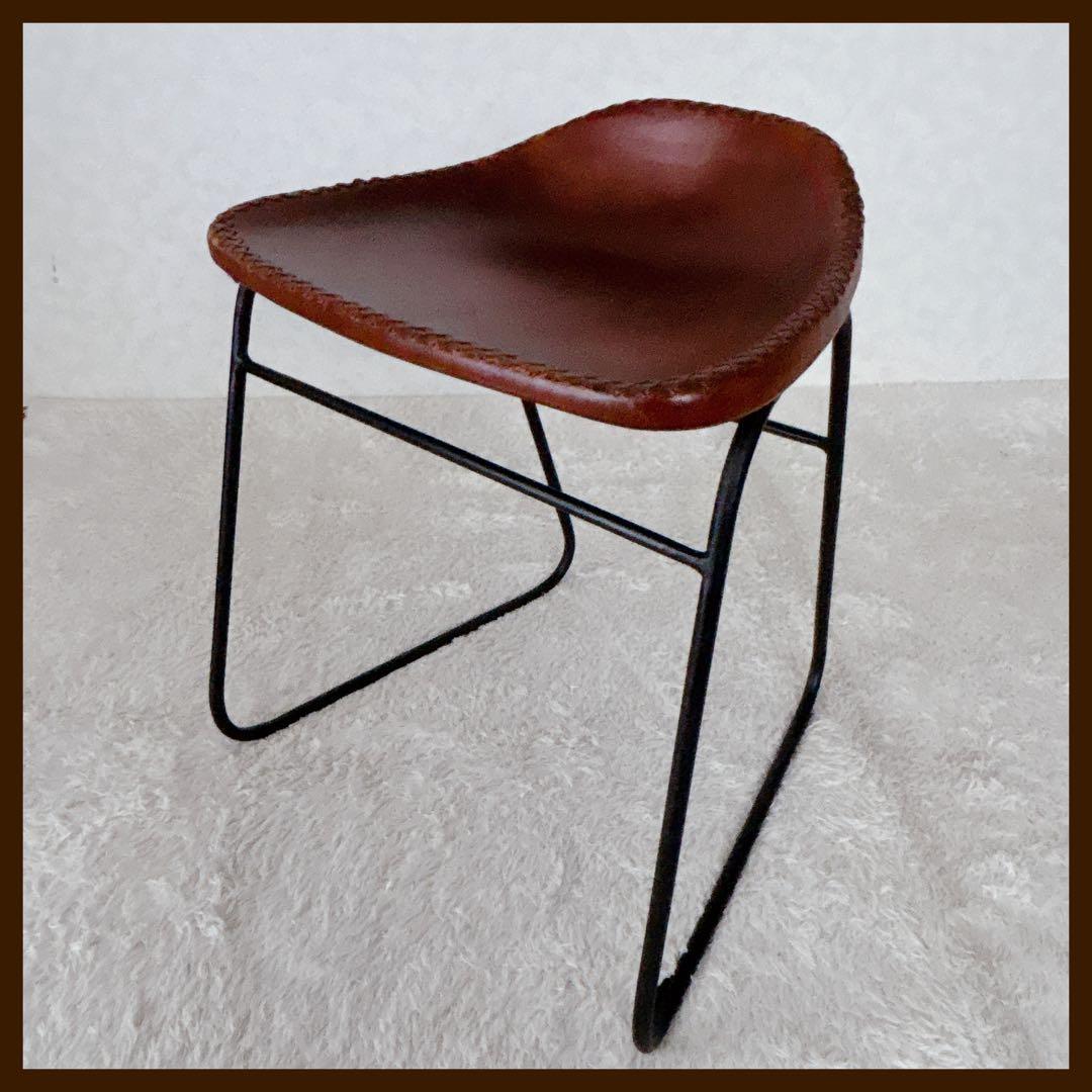 ra2ccho様リクエスト品 】アイアン スツール レザー スツール インダスト