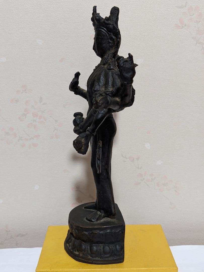 ♦中国仏教 古玩 古美術品 仏像 唐金 釈迦 千手観音菩薩 立像 置物 骨董品