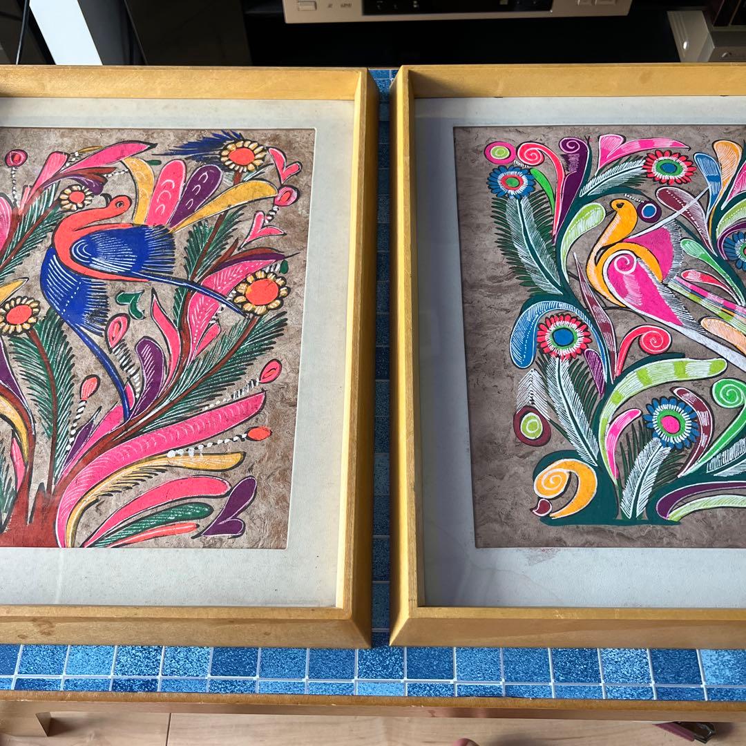 ⭐️良品⭐️メキシコ アマテ絵 2個セット