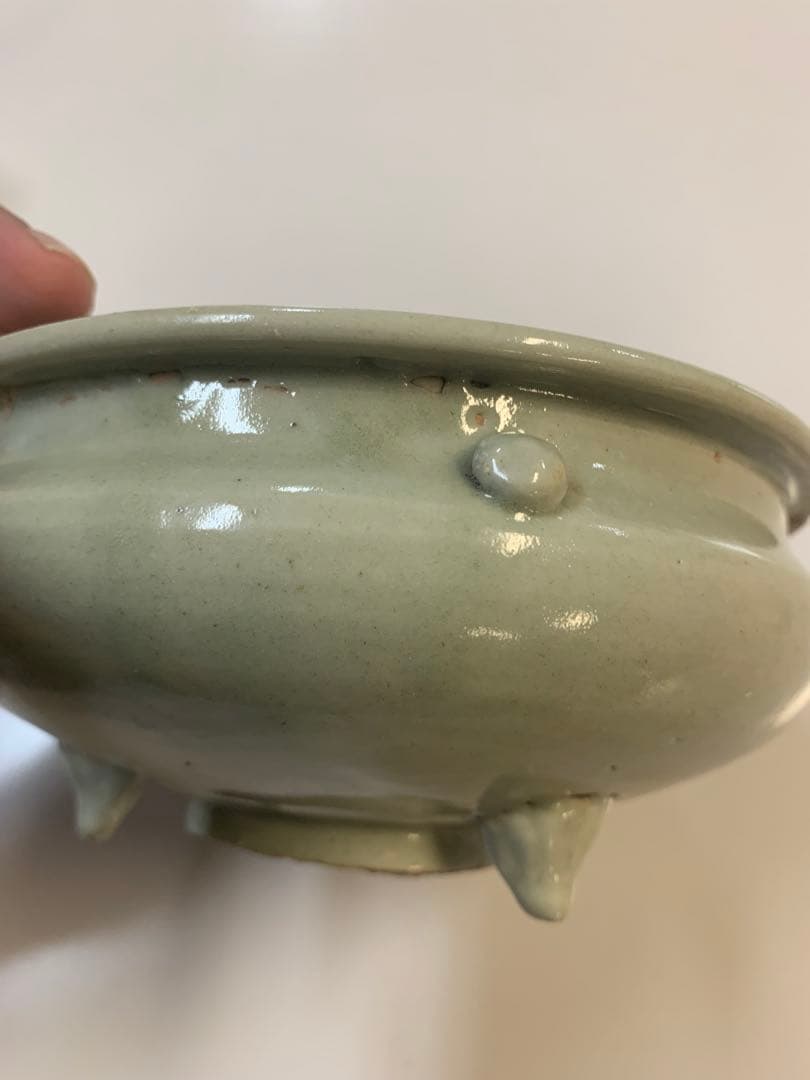 中国明時代竜泉青磁香炉