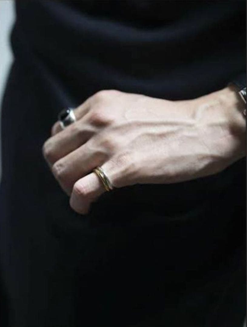 OX JEWELRY Silver Minimal Pinky Ring5号 金