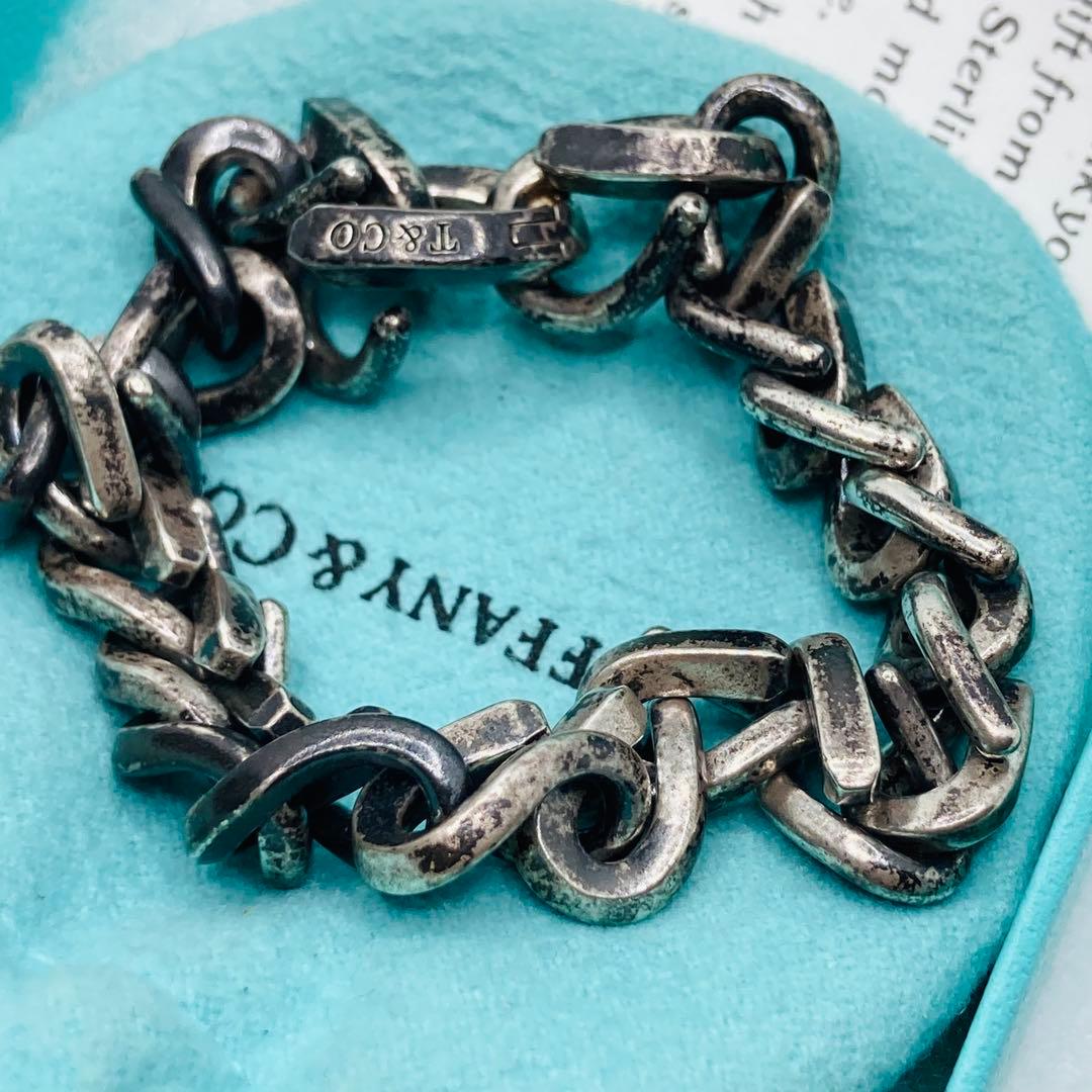 極美品✨ ティファニー ブレスレット フォージ ミディアム いぶし AG925