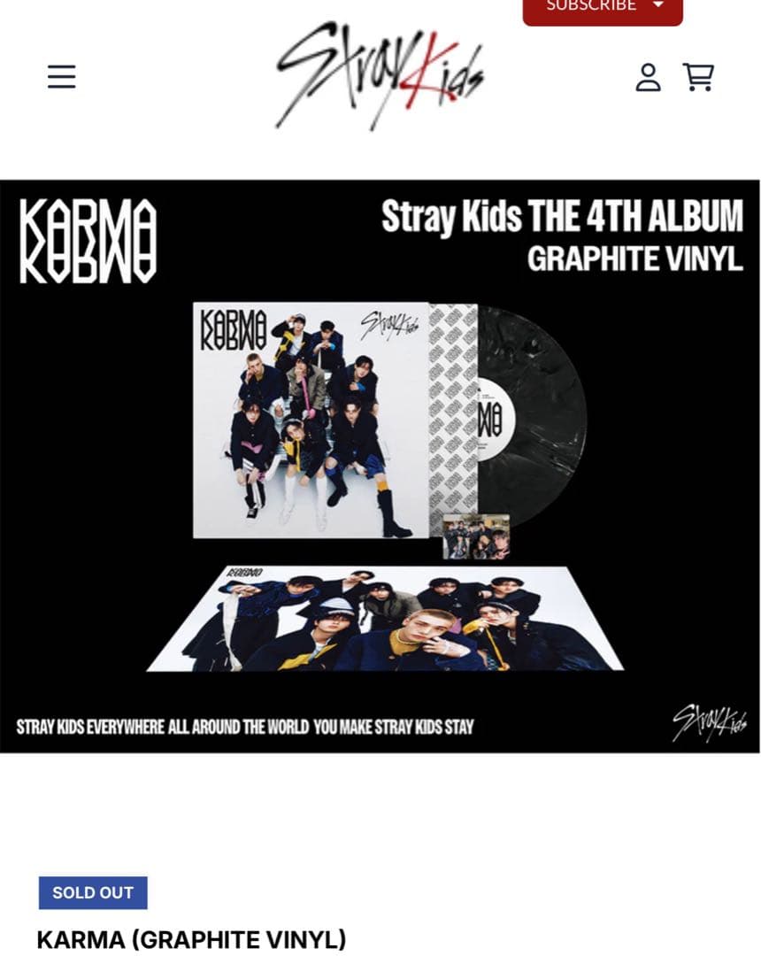 Stray Kids US 限定 vinyl KARMA アメリカ 新品未開封