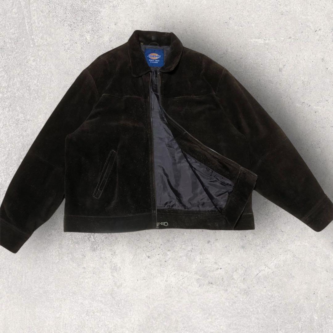 【送料無料】古着好き必見！DickiesヴィンテージスエードジャケットXLサイズ