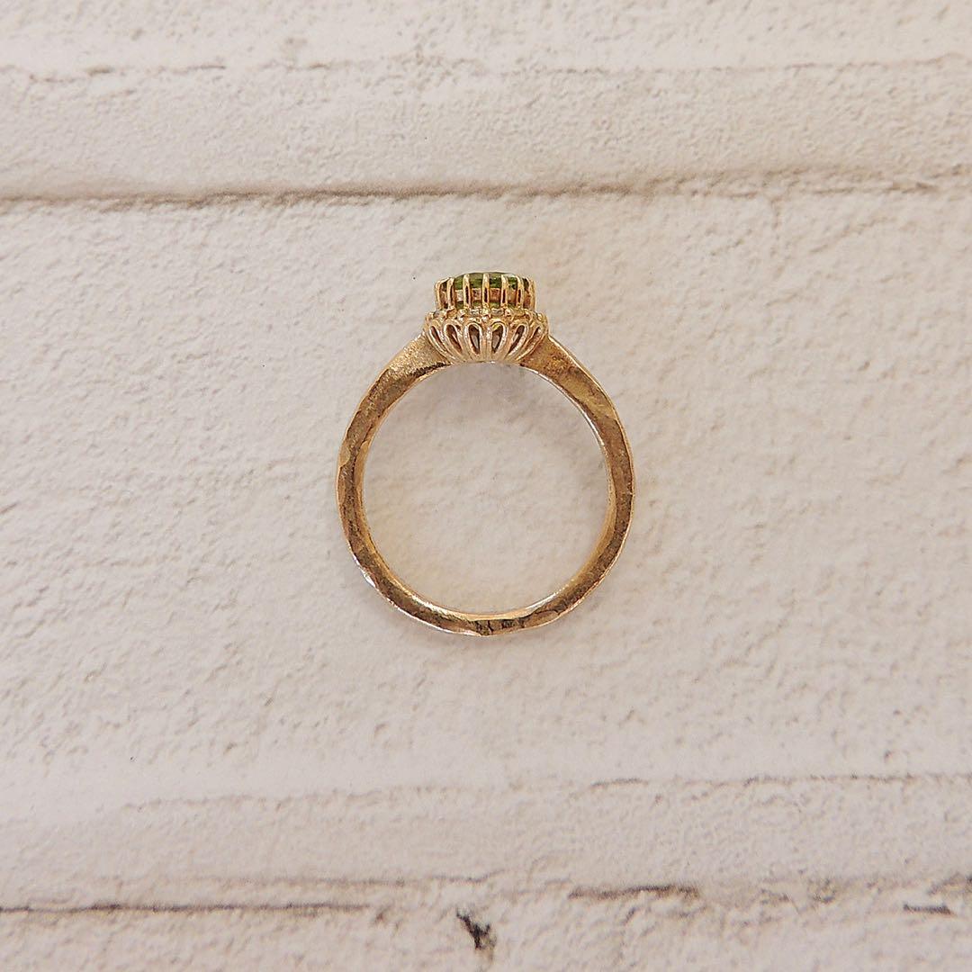 パーセルジュエリー ペリドット ポンポネアンスールリング 11号