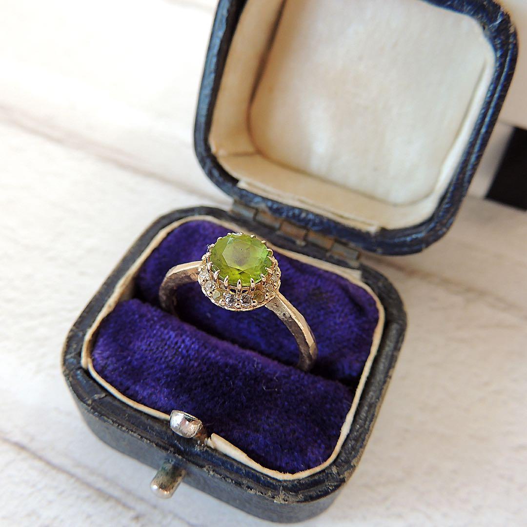 パーセルジュエリー ペリドット ポンポネアンスールリング 11号