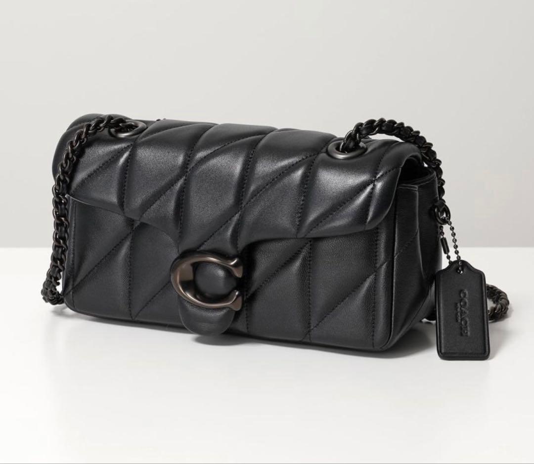 COACHタビー 20 キルティング ショルダーバッグ cp149 ブラック金具