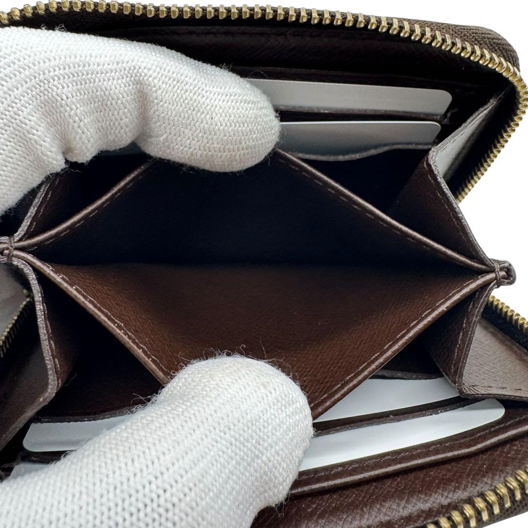 ☆超絶美品☆ ルイヴィトン　パース　ラウンドファスナー　ダミエ　ブラウン