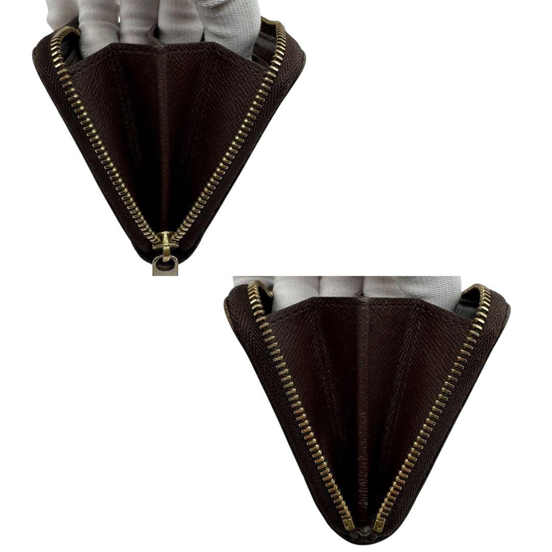 ☆超絶美品☆ ルイヴィトン　パース　ラウンドファスナー　ダミエ　ブラウン