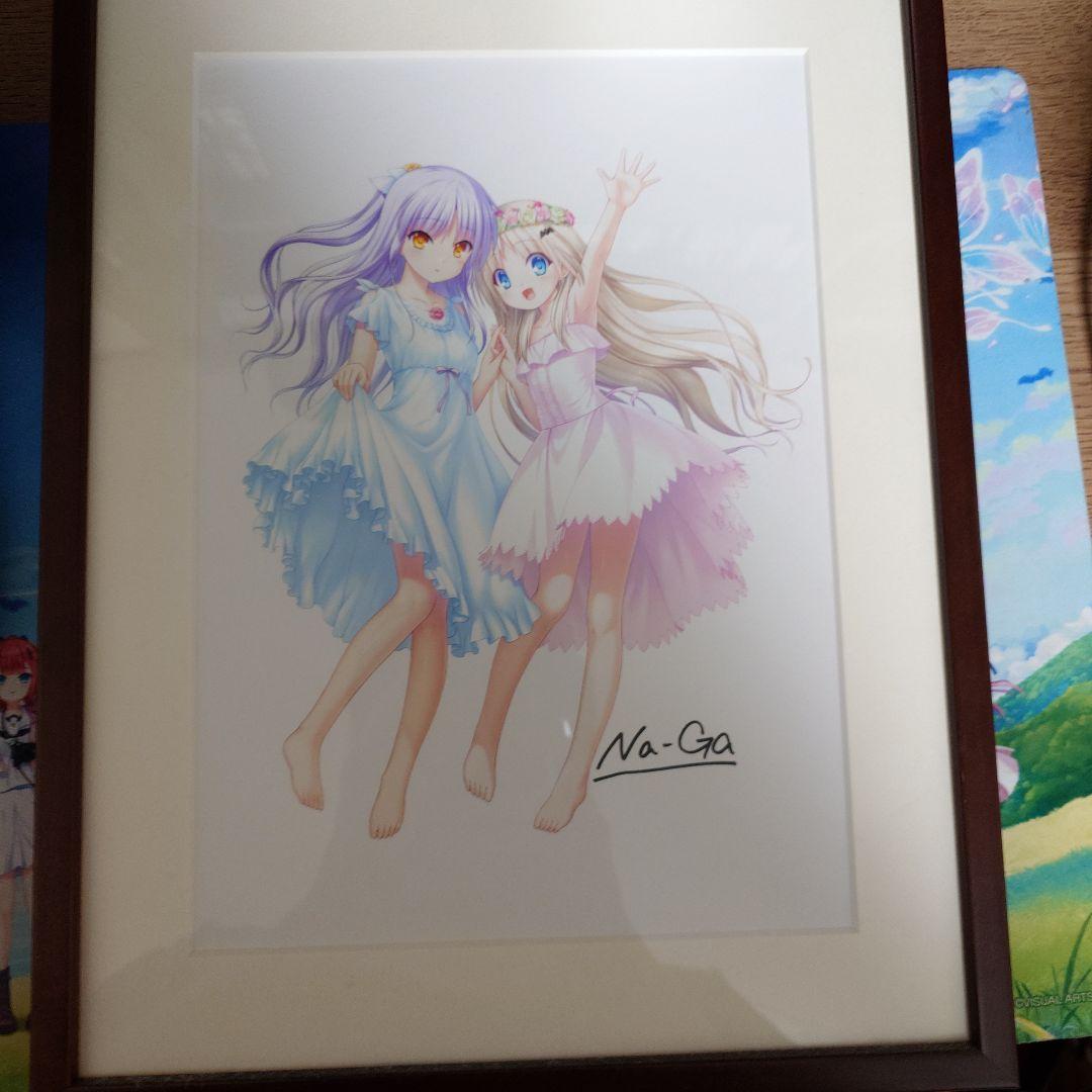 Angel Beats! Na-Ga サイン入りポスター 複製原画