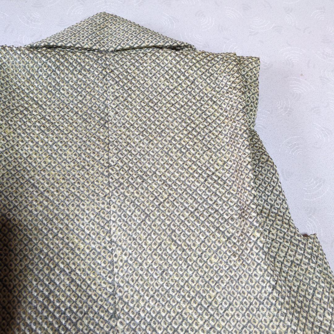 七五三３歳男の子正絹総絞りの被布（中綿無し）抹茶色系です。