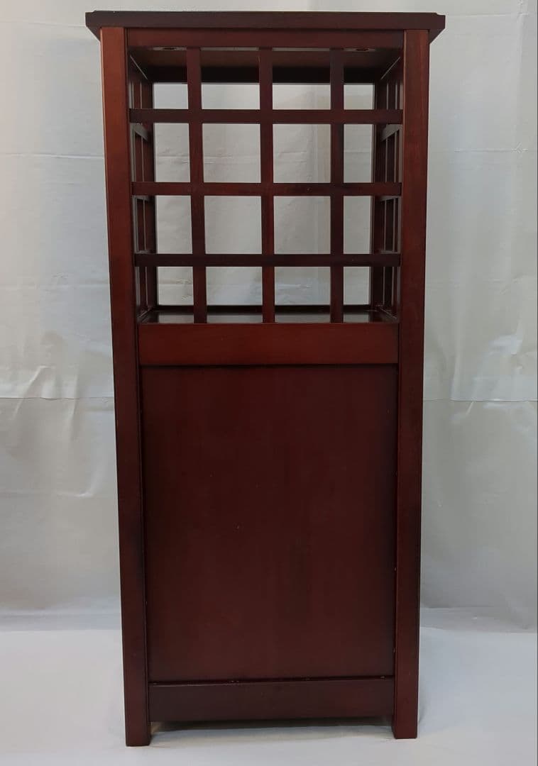 レトロ 木製ラック 電話台 ファックス台 ダークブラウン アヤノ