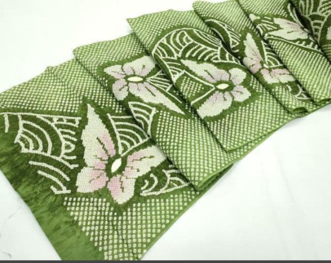 有松鳴海絞り反物（湯のし、色止め済）