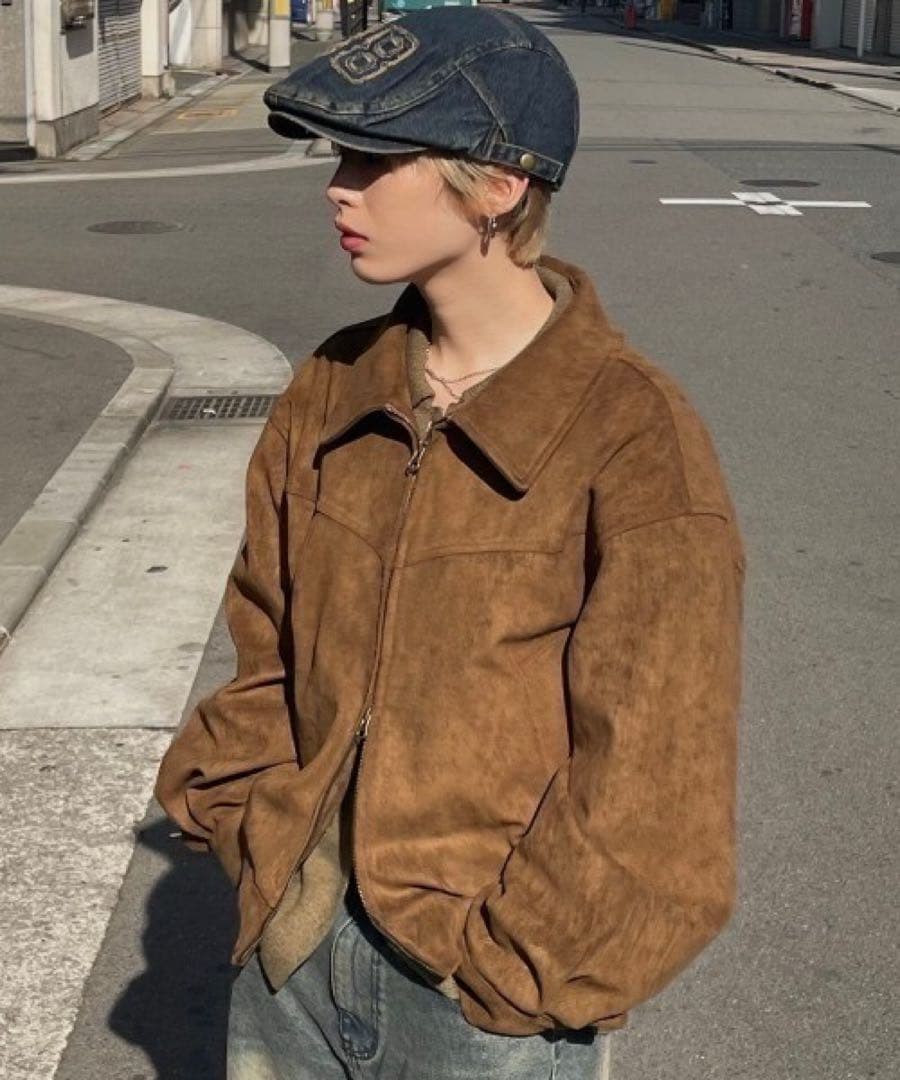 Chikashitsu+ チカシツプラス fake suede blouson