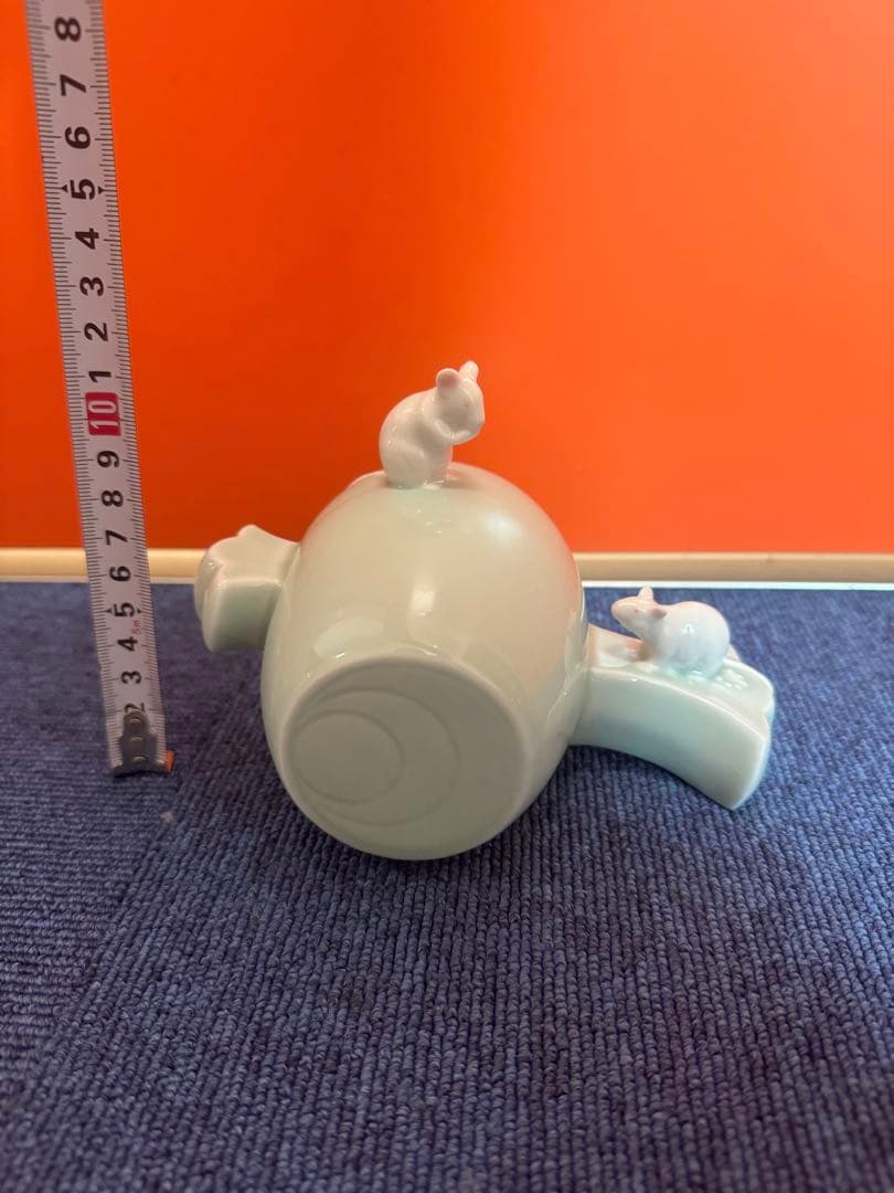 2038 深川製磁  干支 子 ねずみ 置物 打出の小槌  未使用