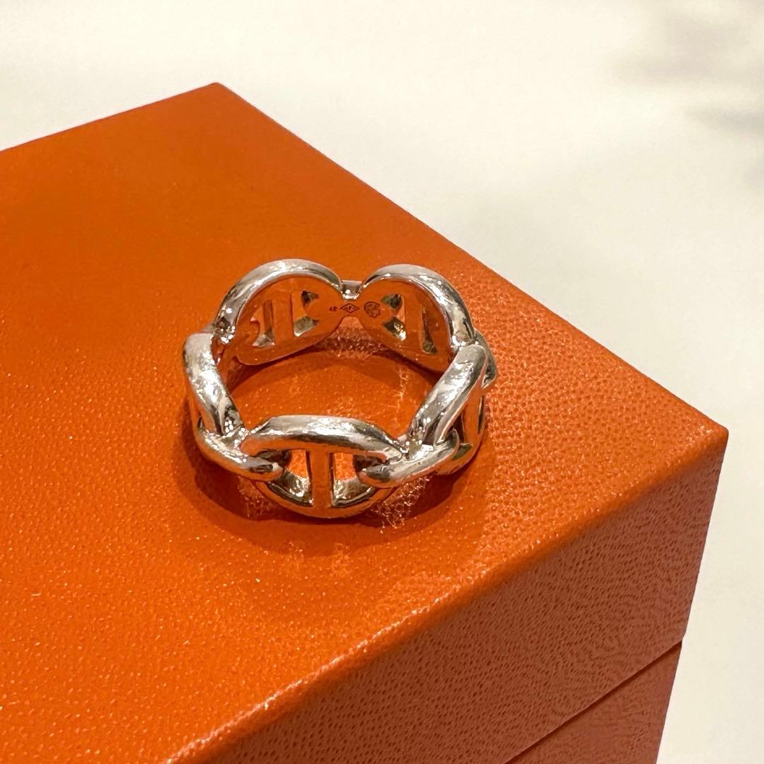 【極美品】HERMES シェーヌダンクル　アンシェネ　シルバーリング