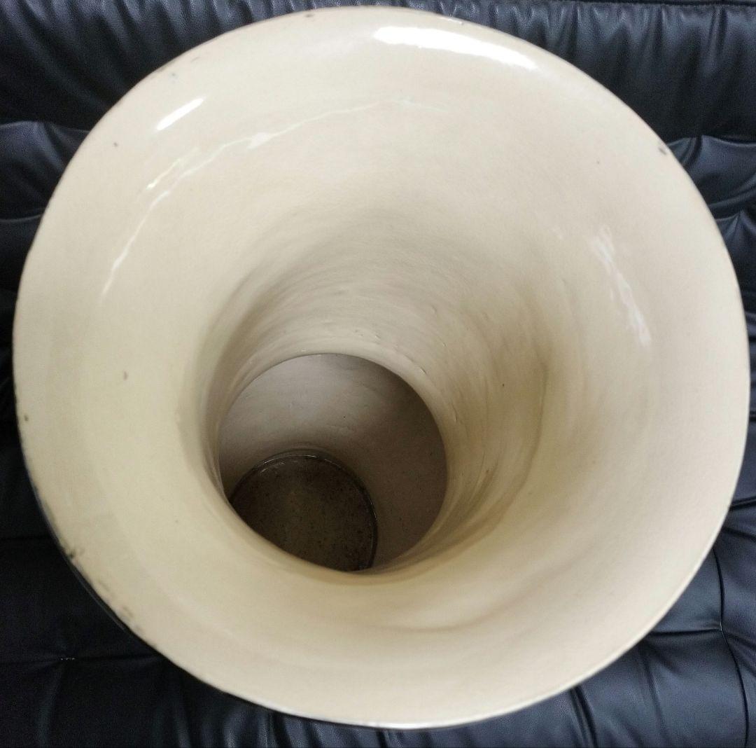 特大 花柄 飾り壷 アンティーク 昭和レトロ 骨董