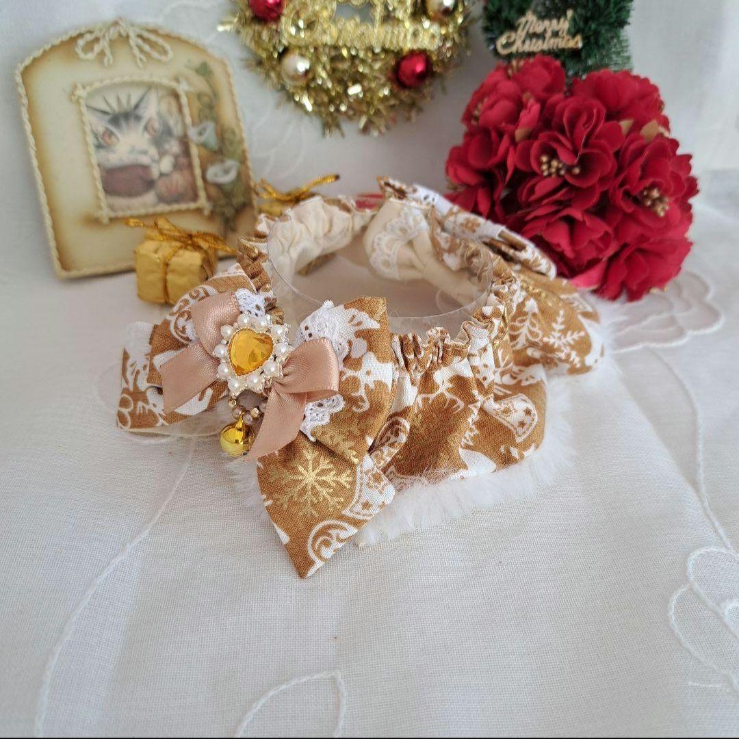 はる、クリスマスシリーズ(赤無地)わんちゃん猫ちゃん用首輪