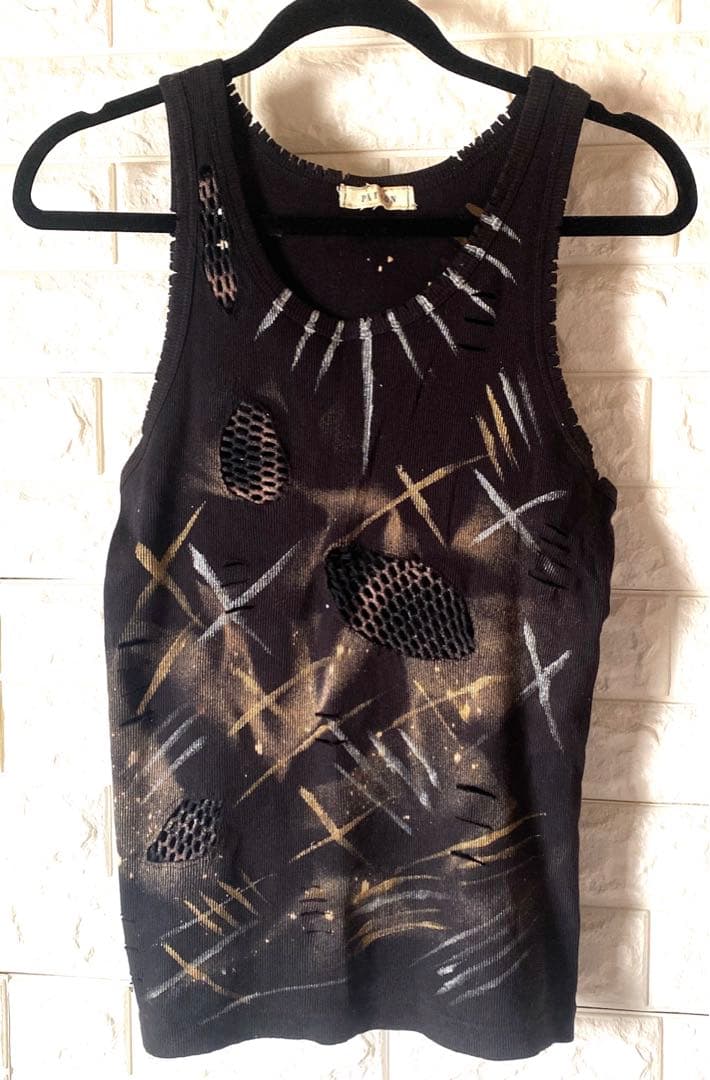 PAION&DRUG ダメージ加工 タンクトップ