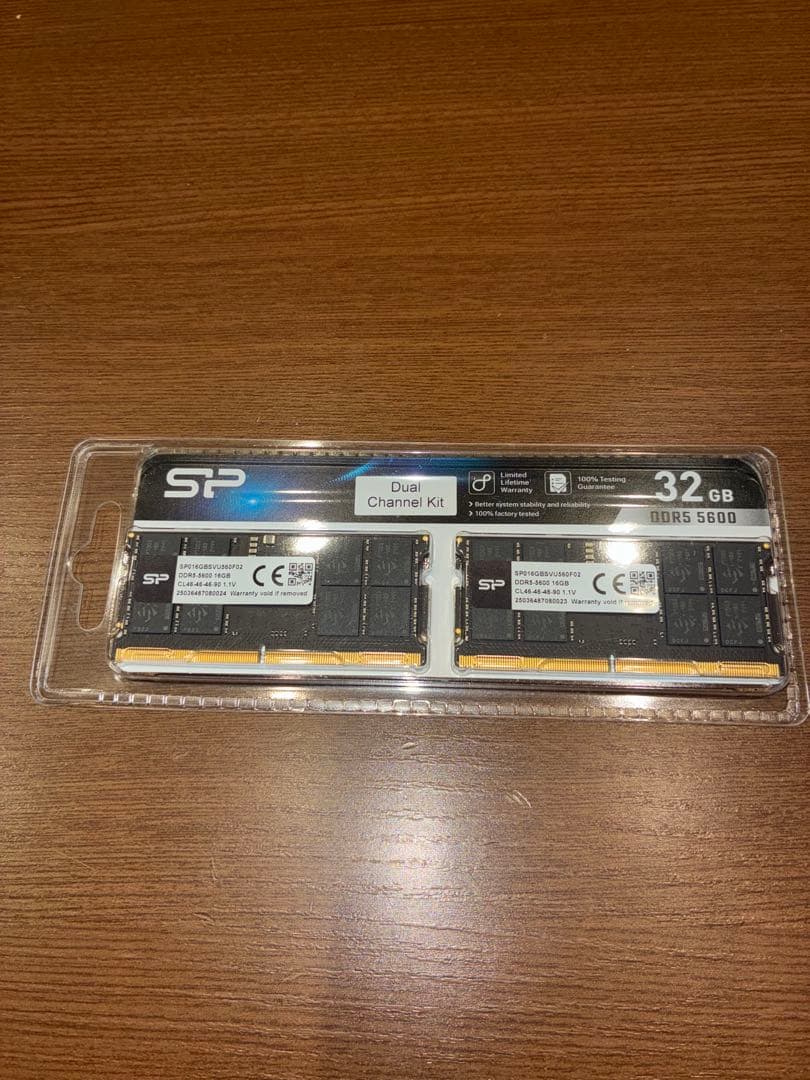 SP DDR5-5600 32GB（16GB×２枚） デュアルチャンネルキット