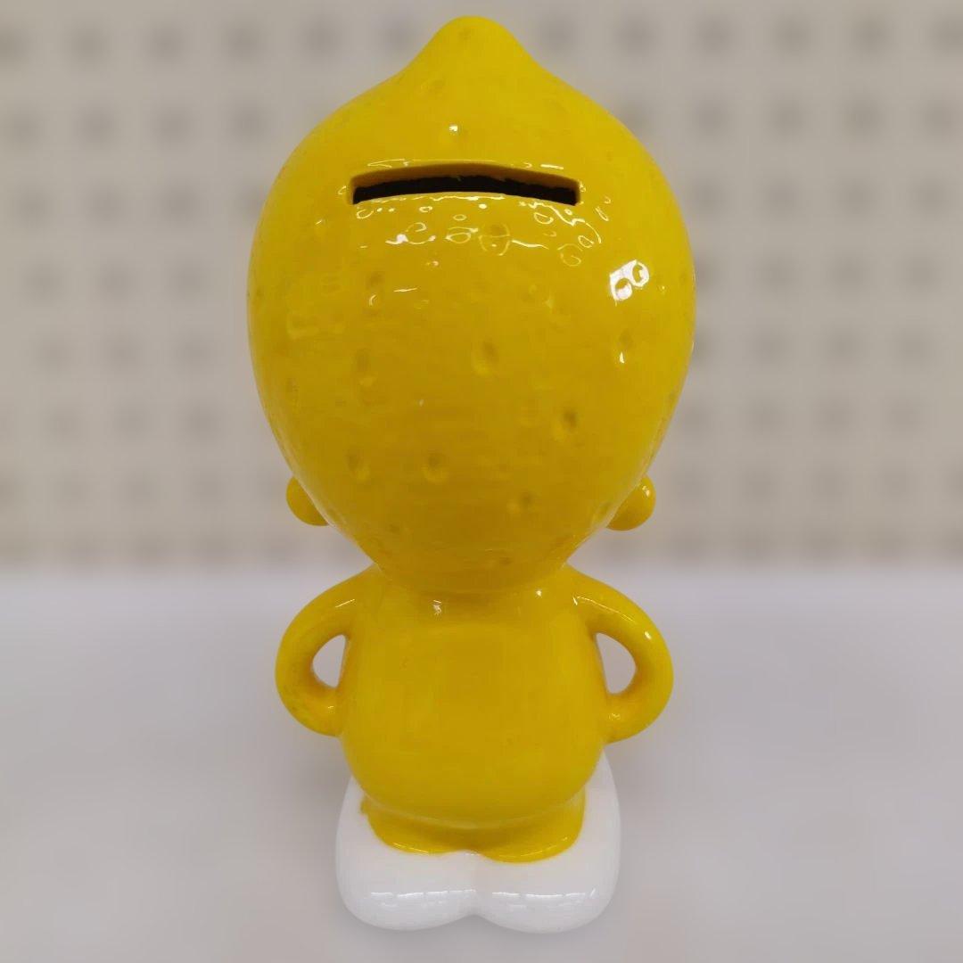 昭和レトロ 内藤ルネ レモン 陶器 貯金箱