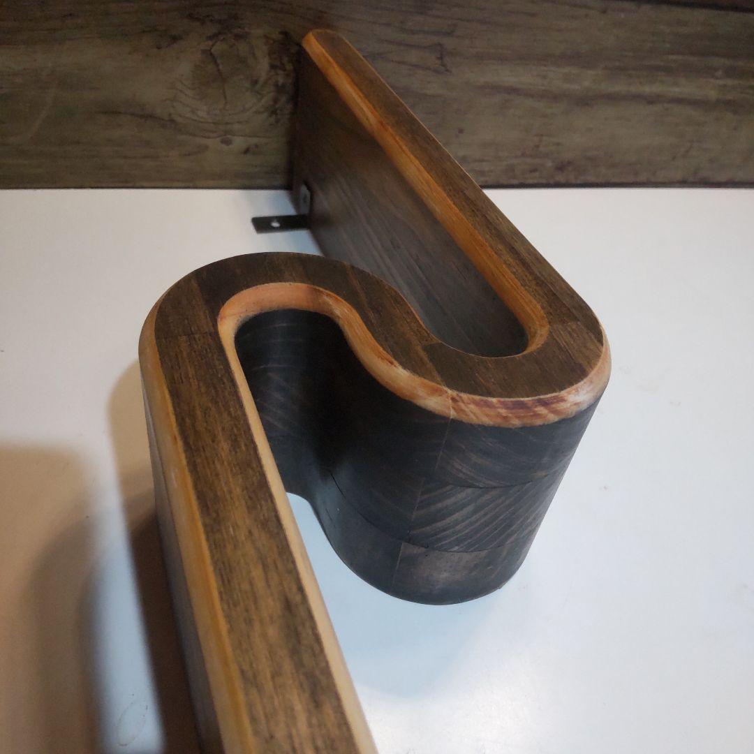 曲線デザイン　ウォールシェルフ　飾り棚　　エボニーブラック　２型