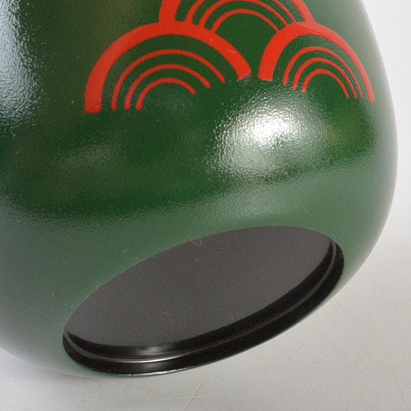 茶道具　中谷秀斉作　青海波　青漆石地塗　大棗　共箱　V　6553