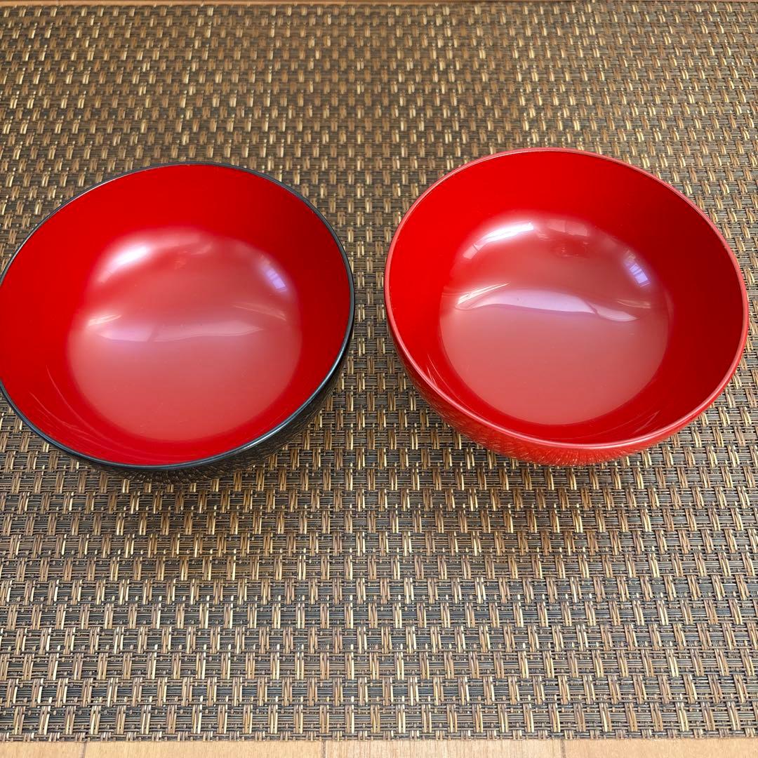 輪島塗　大向高州堂　汁椀　黒塗・朱塗セット