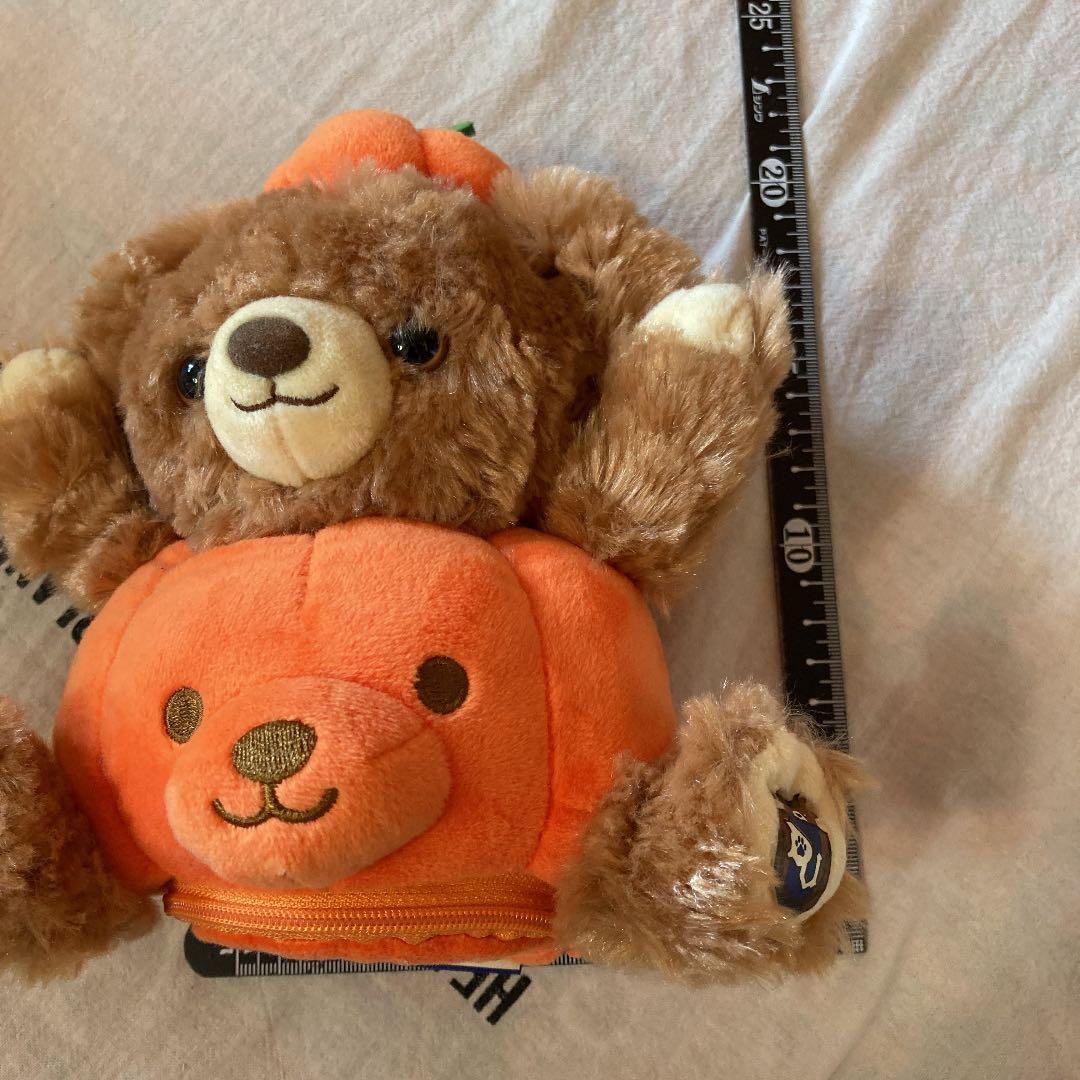 ぬいぐるみ　ユニベアシティ　ディズニー　小物入れ　φ8x5 カボチャ