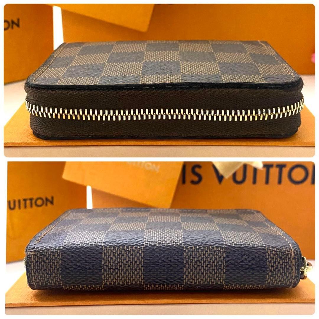 ルイ ヴィトン◎パース ダミエ エベヌ ラウンドファスナー 小銭入れ 茶色