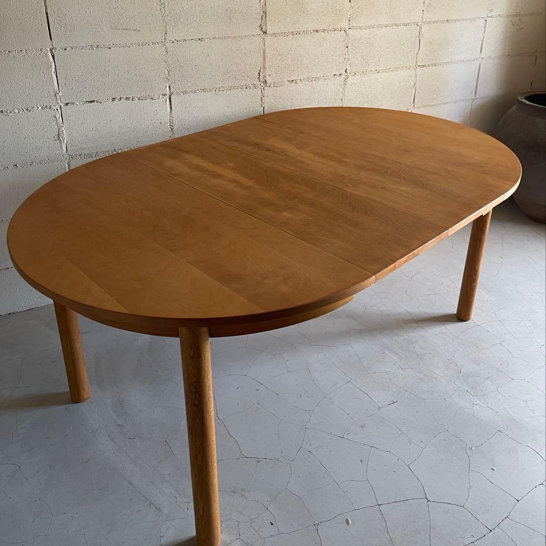 エクステンションテーブル　ラウンドテーブル　ヴィンテージ　ミッドセンチュリー