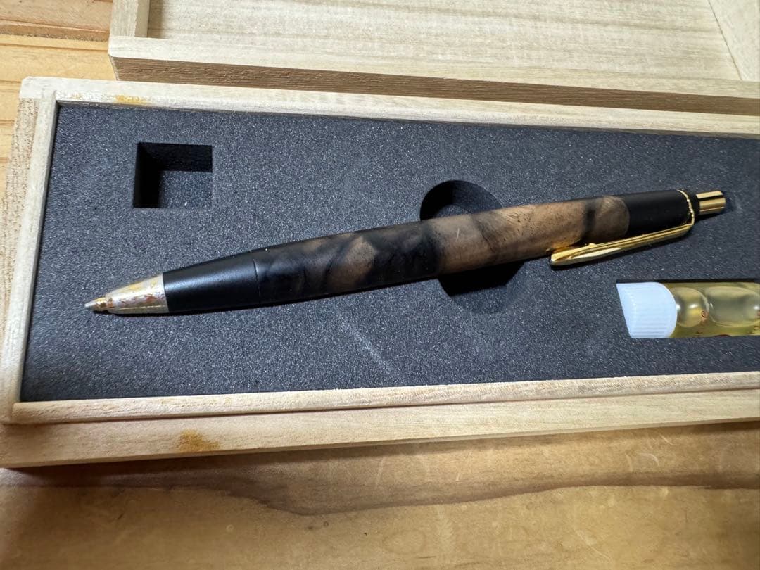 プ*読様 野原工芸　超特上黒柿孔雀杢　旧固定式　おまけ付き