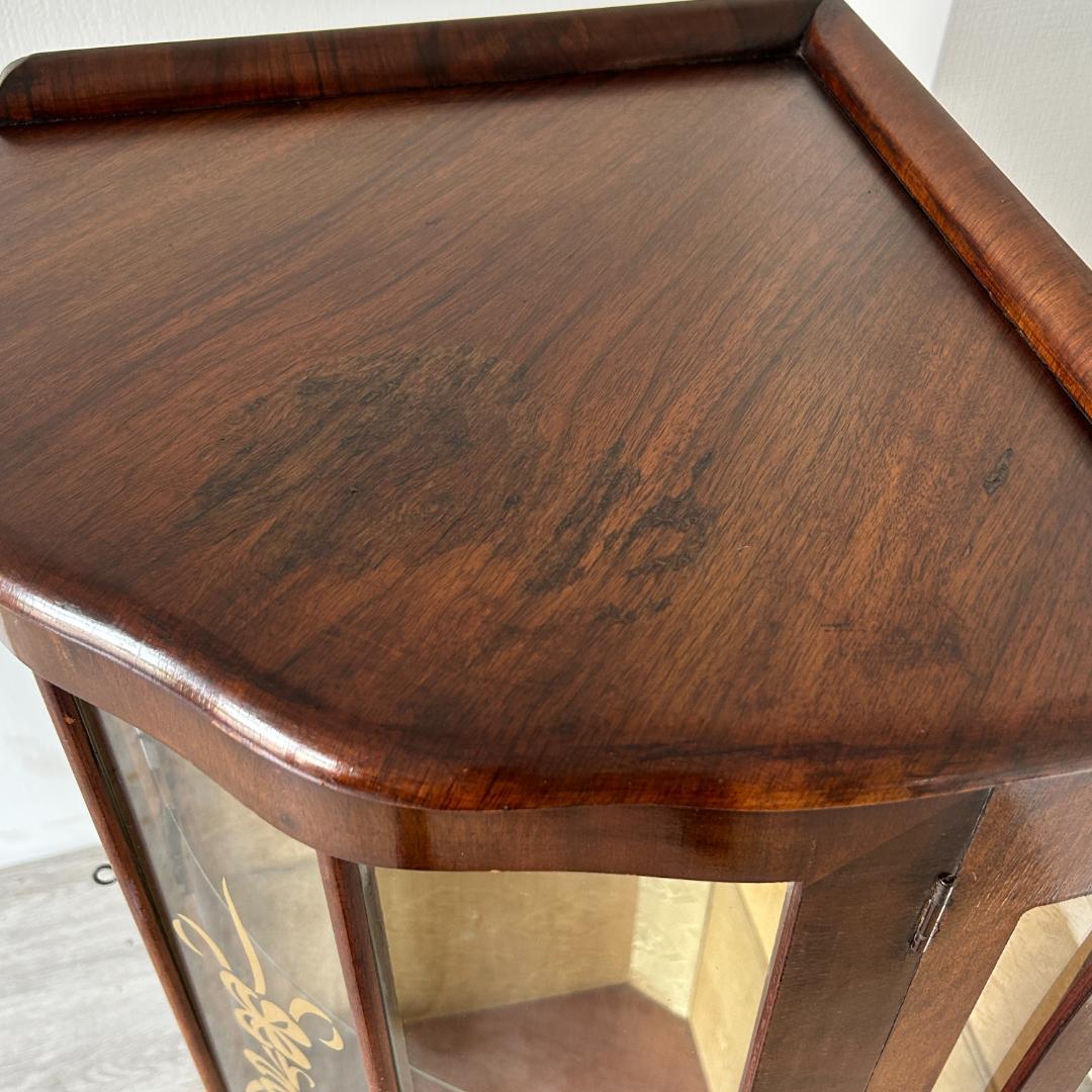 イギリス アンティーク家具 コーナー ディスプレイ キャビネット 765A