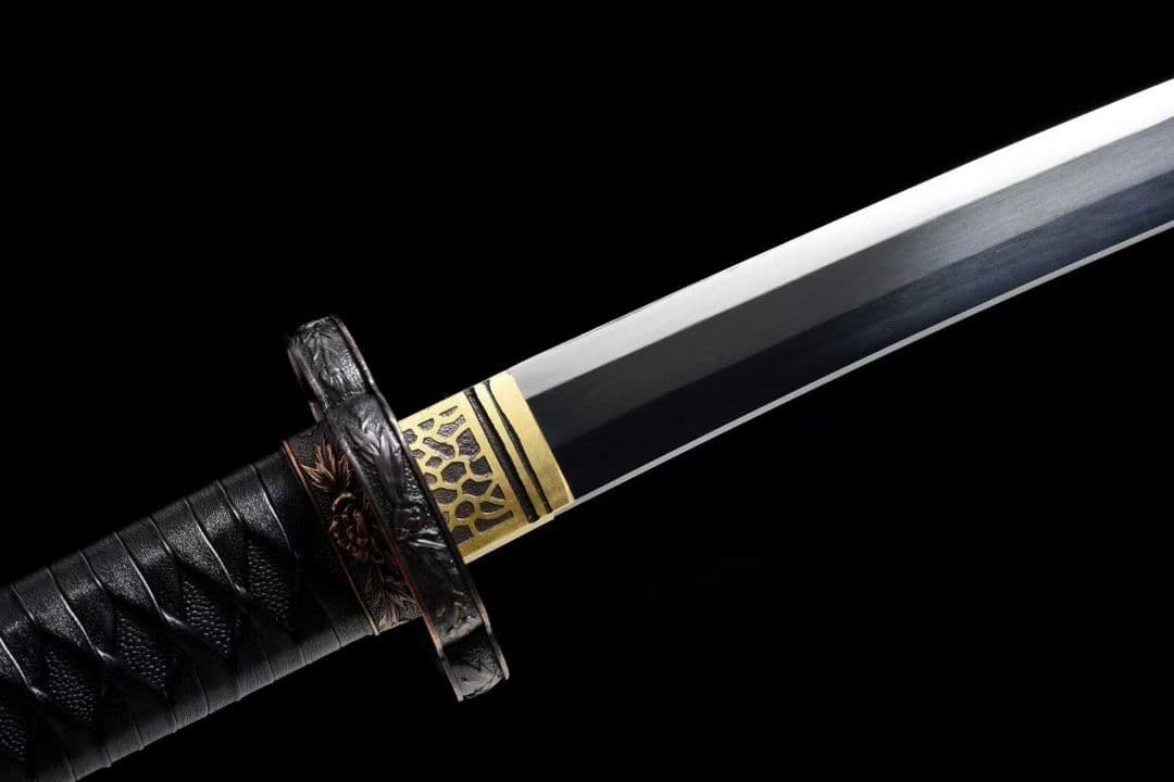 【黒獅子刀】古兵器 武具 刀装具 日本刀　模造刀 居合刀 武士道 鑑賞用 美術刀