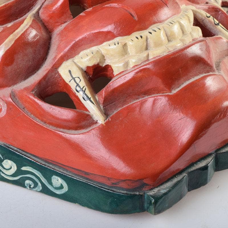 バリ島　インドネシア　彩色木彫　面　壁掛　N　9207A